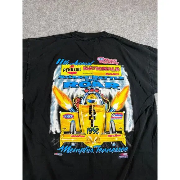 Vintage 90s 14th Annual Pioneer Keystone Nationals NHRA T Shirt Mens XL Black - Picture 6 of 6